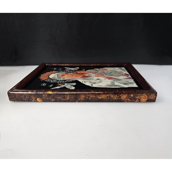 Byzantine Orthodox Icon Theotokos Madonna & Child Mother of Pearl Inlay Framed - Picture 8 of 13